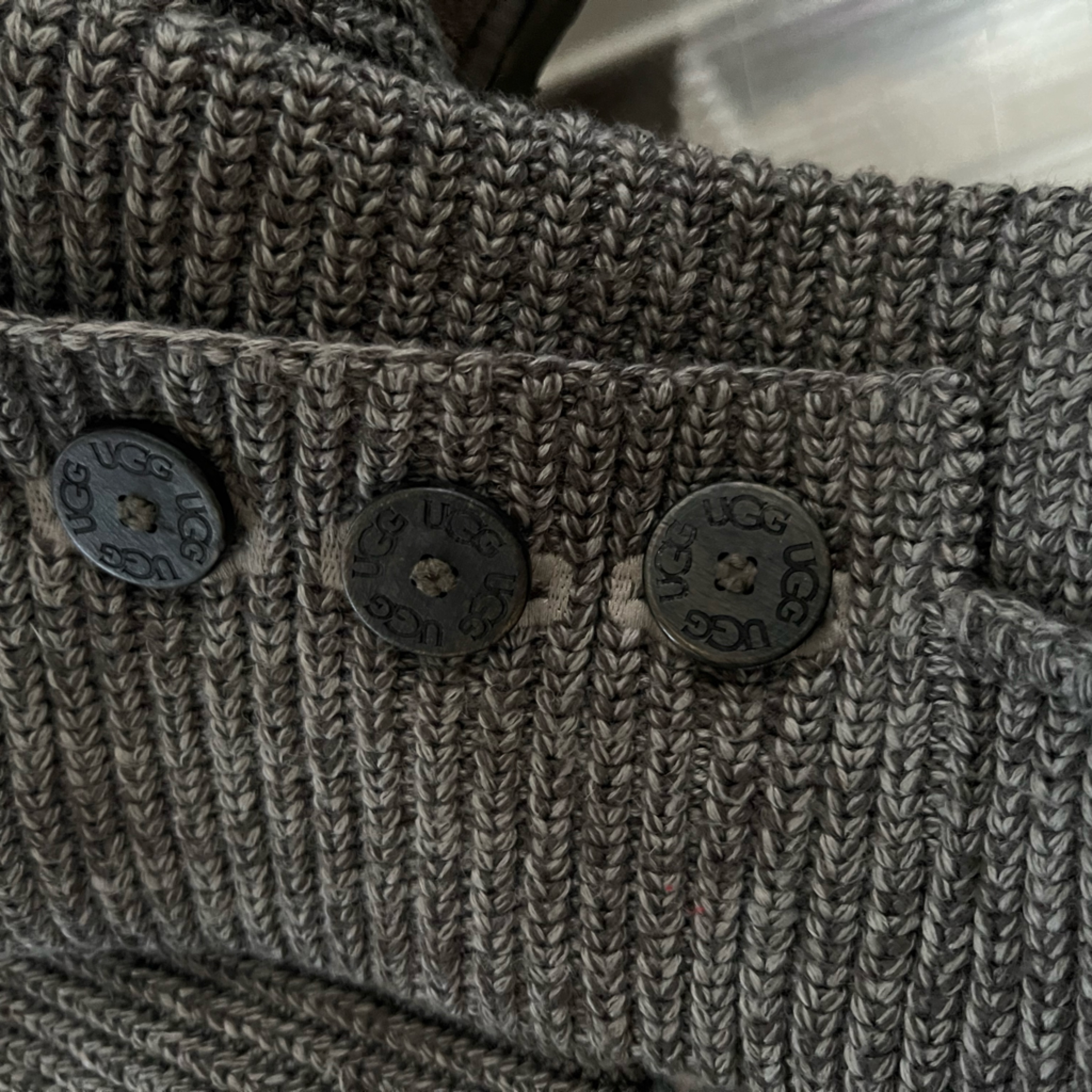 Gray Knit Long Ugg Boots In Great Condition.